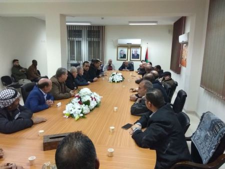 زيارة وفد من عشيرة ال جرار لعطوفة محافظ جنين الواء اكرم الرجوب